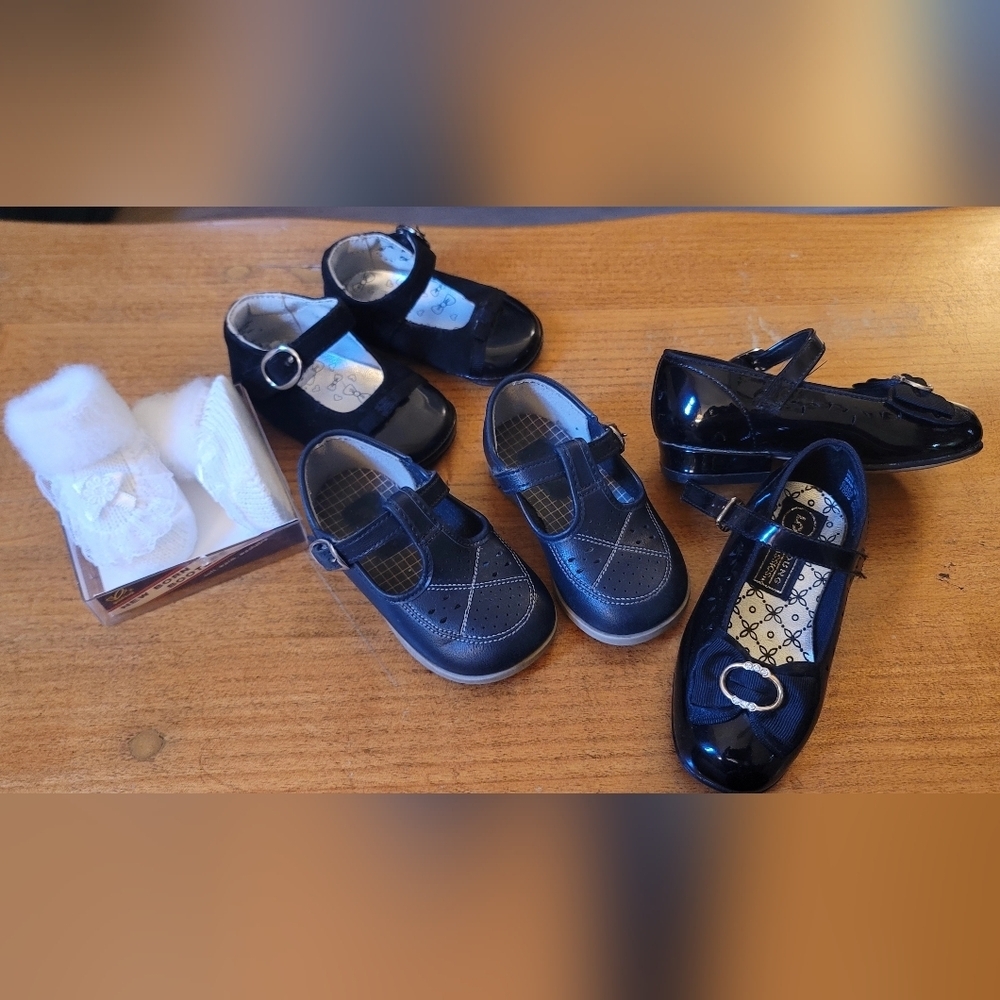 Vintage Lot Of Baby Girl/ Toddler Girl Shoes -Sesame Street, Dyna Kids Sz NB-5 - Picture 2 of 16